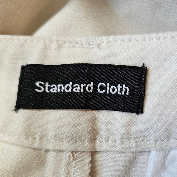 Standard Cloth Men's Jason Pleated Trouser Pant Ivory, 34 - Picture 8 of 11